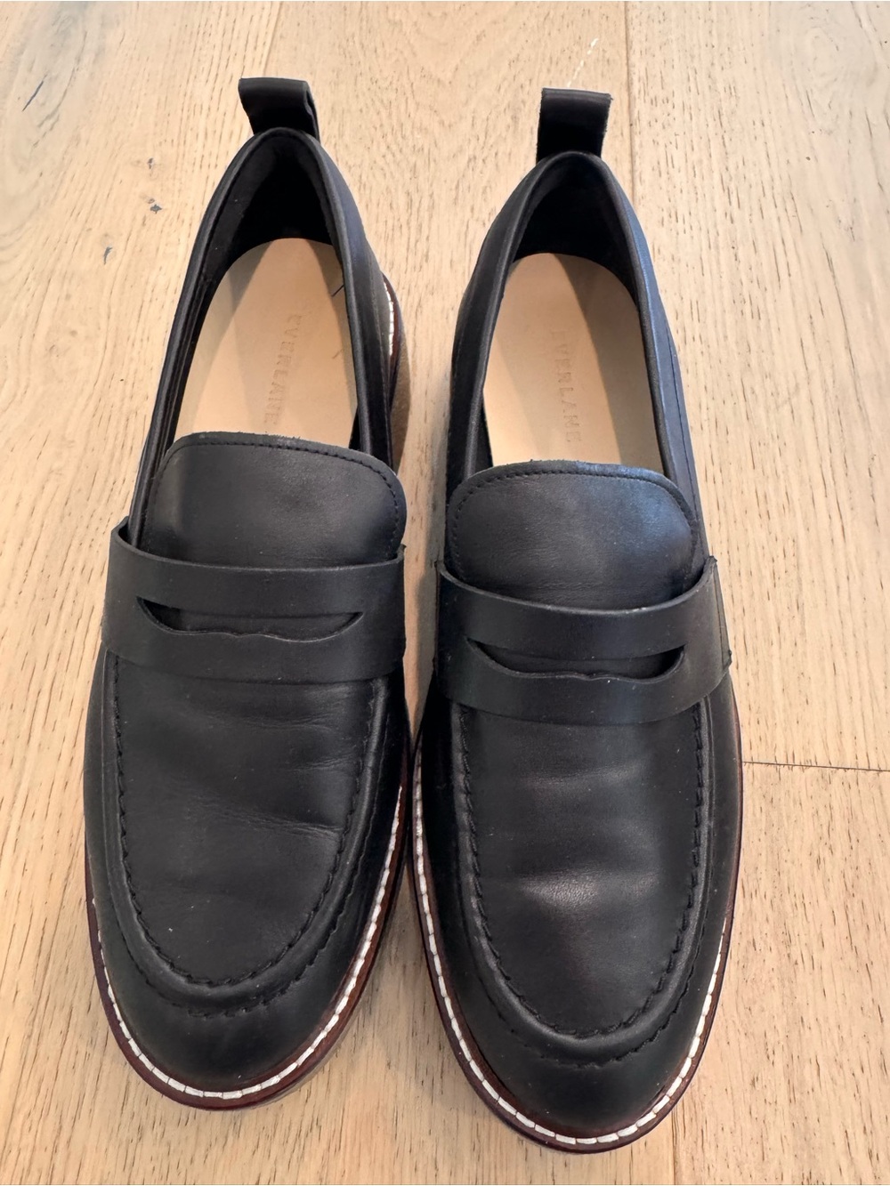 Women’s Everlane Classic Black Leather Penny Loafers